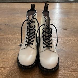 White Dr. Martens Boots